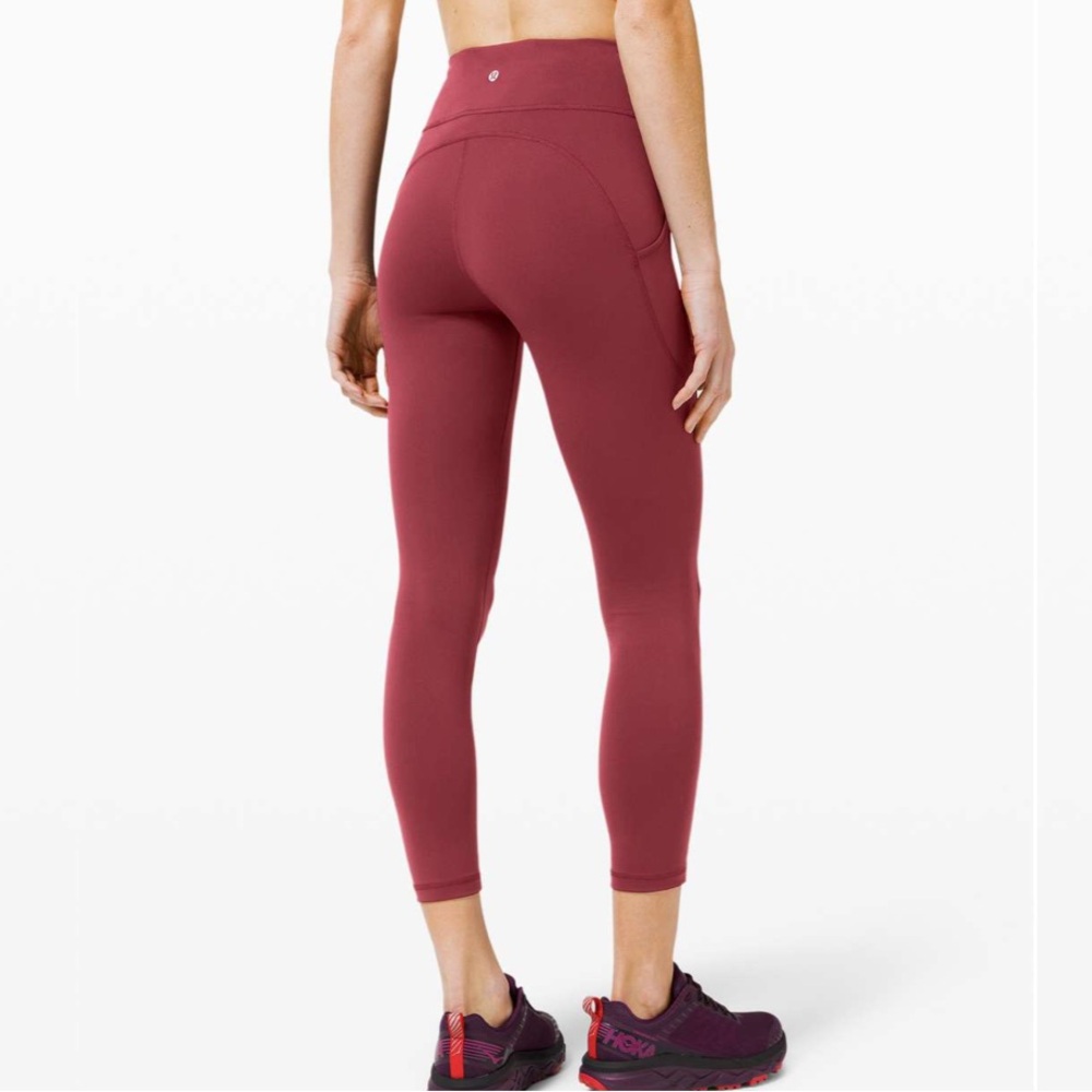 Lululemon burgundy invigorate leggings 25” - Picture 1 of 3